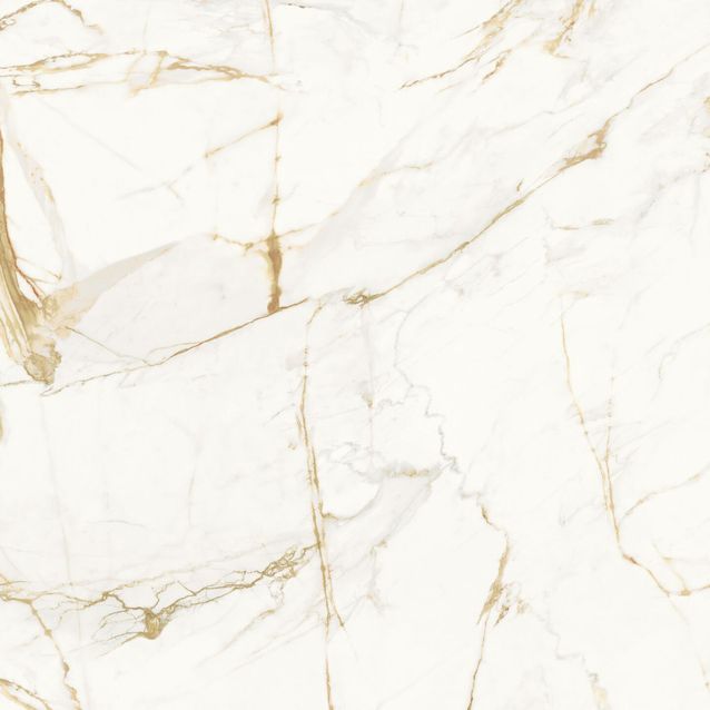 Lattialaatta Pukkila Lush Calacatta oro, kiillotettu, sileä, 1190x1190mm