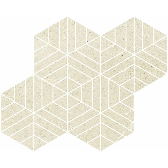 Mosaiikkilaatta Pukkila Ease Esagona T72 Sand, matta, sileä