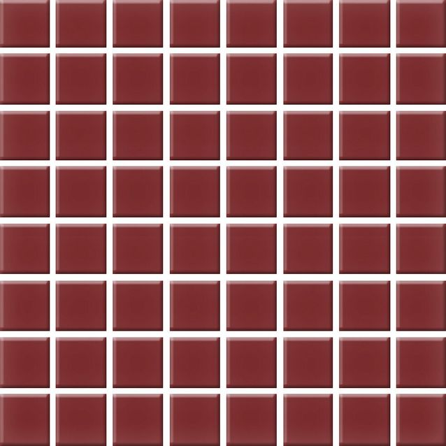 Mosaiikkilaatta Pukkila Color Burgundy, himmeä, sileä, 22x22mm