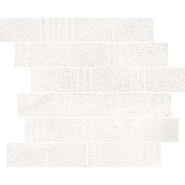 Mosaiikkilaatta Pukkila Landstone White Pave, himmeä, sileä, 298x298mm