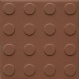 Lattialaatta Pukkila Natura Keskiruskea himmeä struktuuri pyörönasta 96x96 mm