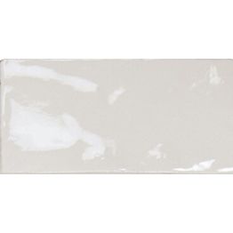 Seinälaatta Pukkila Manacor White kiiltävä strukturoitu 7,5x15 cm