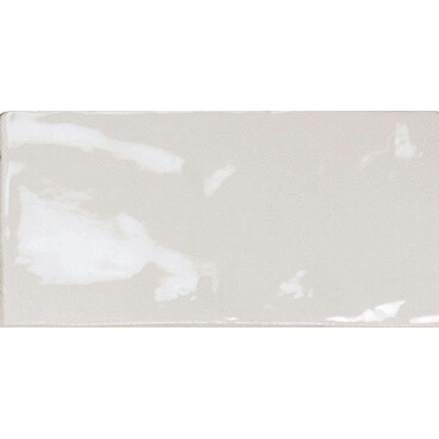 Seinälaatta Pukkila Manacor White, kiiltävä, strukturoitu, 7.5x15cm