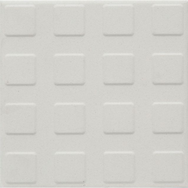Lattialaatta Pukkila Natura Valkoinen, himmeä, struktuuri, neliönasta, 96x96mm