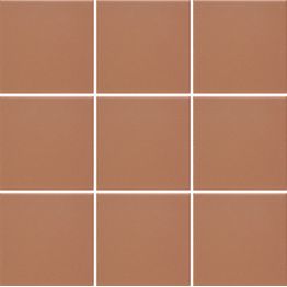 Lattialaatta Pukkila Natura Keskiruskea himmeä sileä 96x96 mm lasikuituverkossa