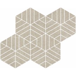 Mosaiikkilaatta Pukkila Ease Esagona T72 Greige matta sileä