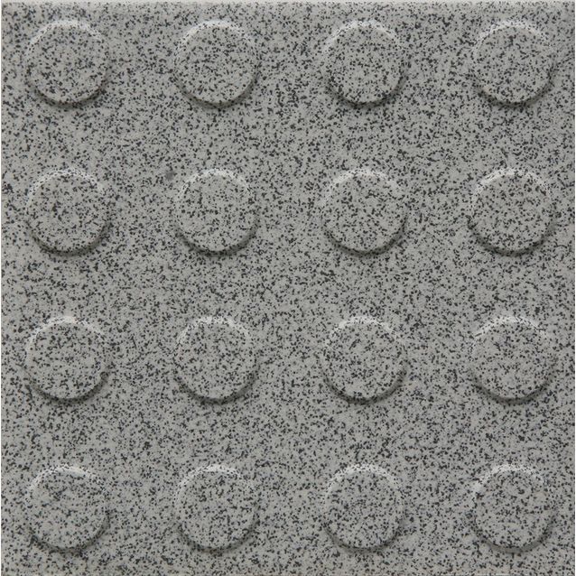 Lattialaatta Pukkila Natura Speckled White, himmeä, struktuuri, pyörönasta, 96x96mm