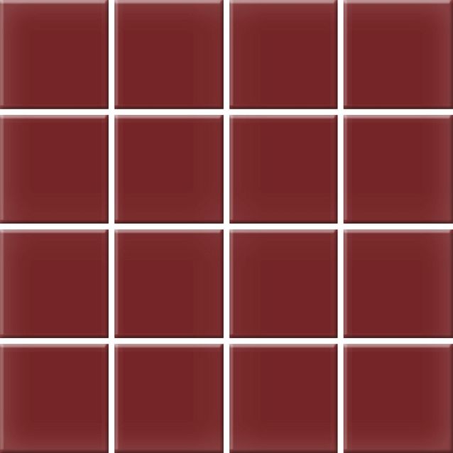 Mosaiikkilaatta Pukkila Color Burgundy, himmeä, sileä, 47x47mm