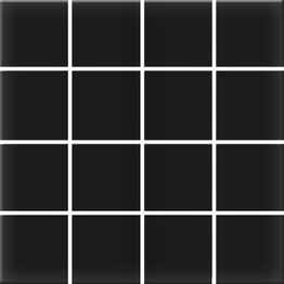 Mosaiikkilaatta Pukkila Color Black, himmeä, sileä, 47x47mm