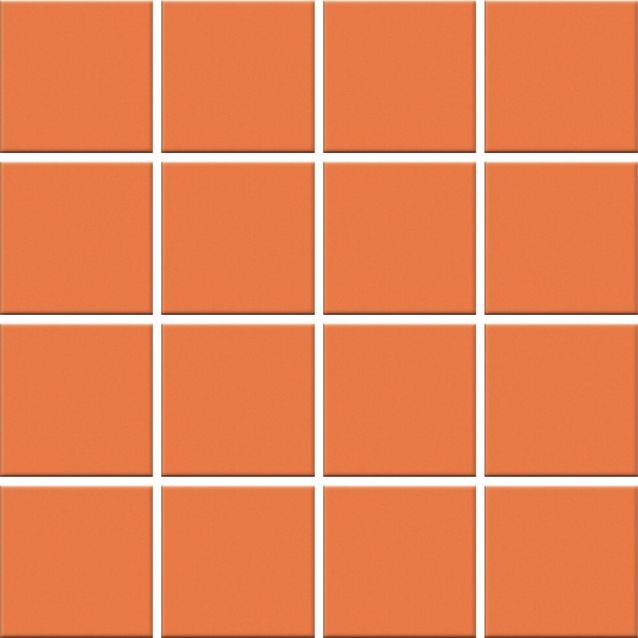 Mosaiikkilaatta Pukkila Color Tangerine, himmeä, sileä, 47x47mm