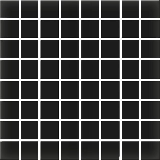 Mosaiikkilaatta Pukkila Color Black, himmeä, sileä, 22x22mm