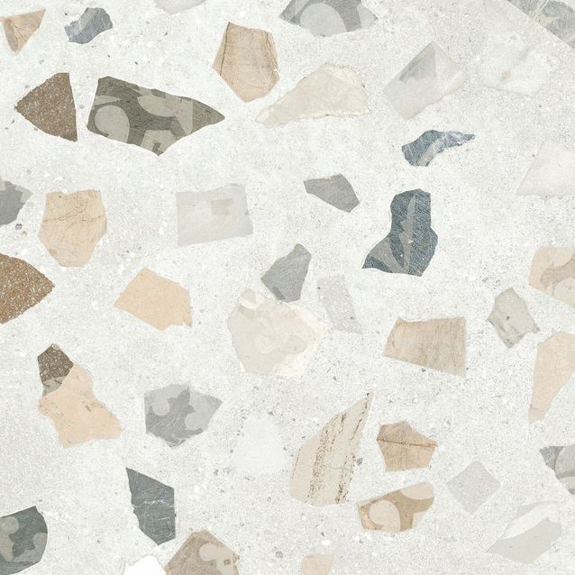 Lattialaatta Pukkila Retro Terrazzo, 60x60cm, matta, lasittamaton, R10B, rektifioitu