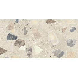 Lattialaatta Pukkila Retro Terrazzo, 30x60cm, matta, lasittamaton, rektifioitu