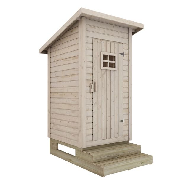 Puucee jalustalla Miljöökoriste, pulpettikatto, puuvalmis