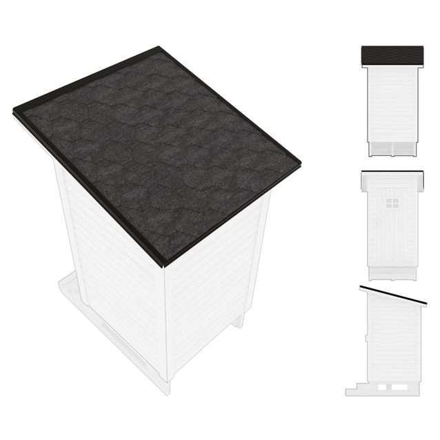 Pulpettikattoisen Puuceen katemateriaalipaketti, grafiitin harmaa