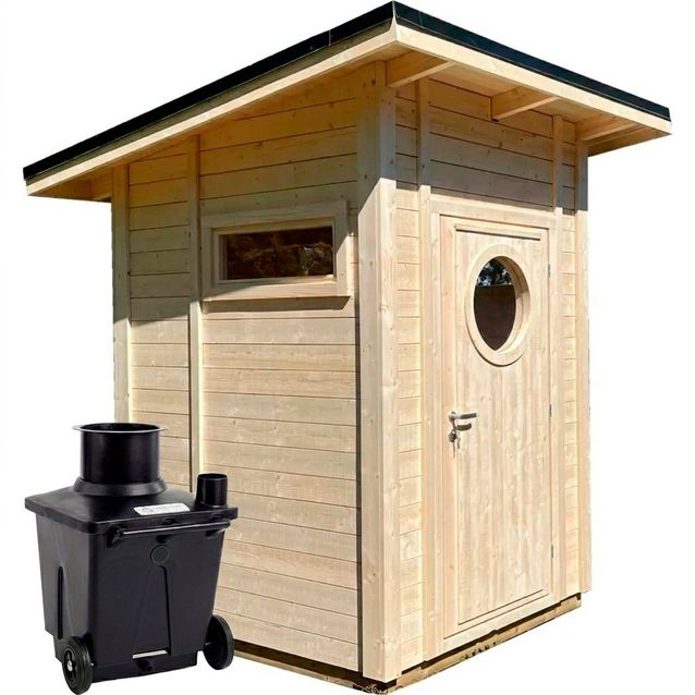 Puucee-paketti Pikkuvihreä 2.25 m², Green Toilet -kompostikäymälällä