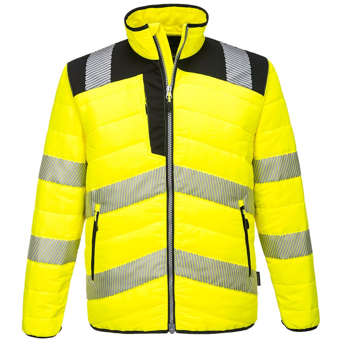 Kevyttoppatakki Portwest PW371 Hi-Vis keltainen/musta koko 4XL