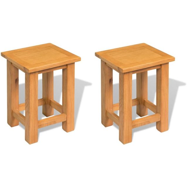 Päätypöydät 2 kpl 27x24x37 cm täysi tammi_1