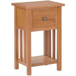 Päätypöytä laatikolla 35x27x55cm täysi tammi