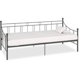 Sohvasänky harmaa metalli 90x200 cm