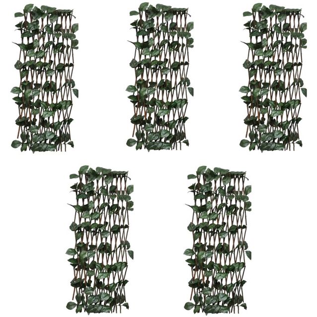 Pajusäleikköaidat 5 kpl keinotekoisilla lehdillä 180x60 cm