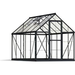 Kasvihuone Palram-Canopia Hybrid, 5,7m², 6x10ft, polykarbonaatti, musta