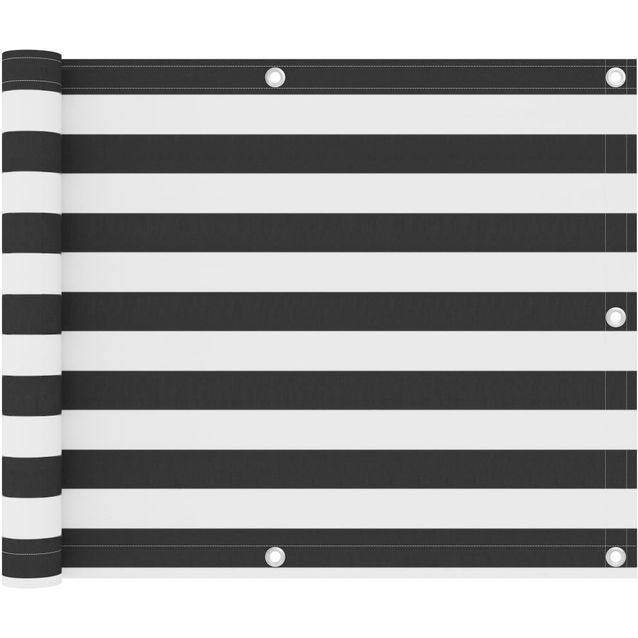 Parvekkeen suoja antrasiitti/valkoinen 75x600 cm oxford_1