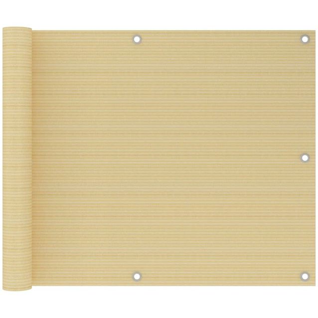 Parvekkeen suoja beige 75x400 cm hdpe_1
