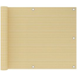 Parvekkeen suoja beige 75x600 cm hdpe
