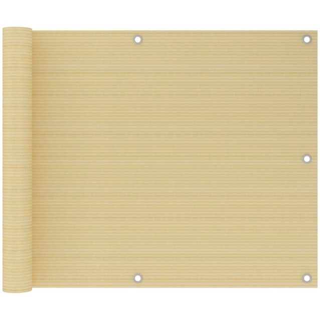 Parvekkeen suoja beige 75x600 cm hdpe_1