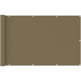 Parvekkeen suoja harmaanruskea 120x400 cm hdpe