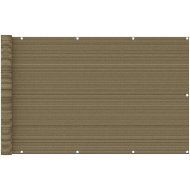 Parvekkeen suoja harmaanruskea 120x400 cm hdpe_1