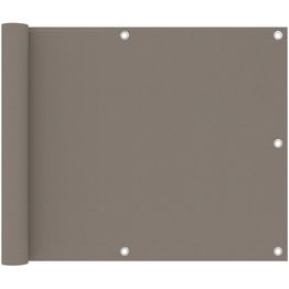 Parvekkeen suoja harmaanruskea 75x500 cm oxford kangas