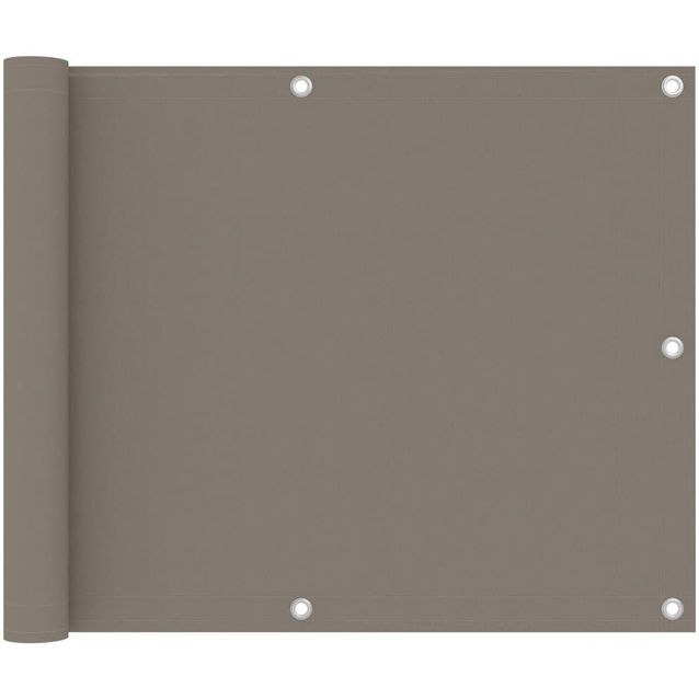 Parvekkeen suoja harmaanruskea 75x600 cm oxford kangas_1