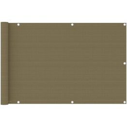 Parvekkeen suoja harmaanruskea 90x400 cm hdpe