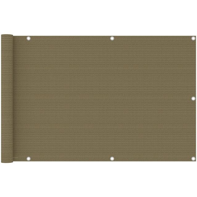 Parvekkeen suoja harmaanruskea 90x400 cm hdpe_1