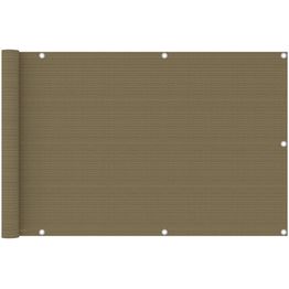 Parvekkeen suoja harmaanruskea 90x500 cm hdpe