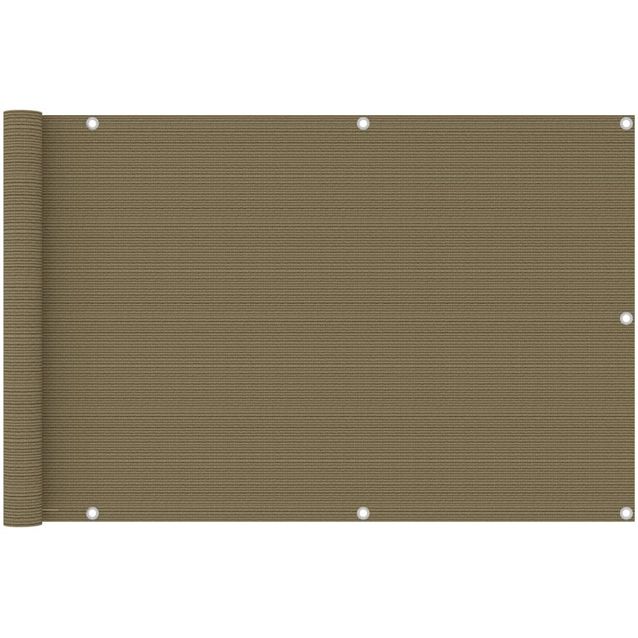 Parvekkeen suoja harmaanruskea 90x500 cm hdpe_1