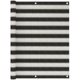 Parvekkeen suoja hdpe 120x600 cm antrasiitti ja valkoinen