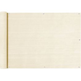 Parvekkeen suoja kerma 75x400 cm hdpe