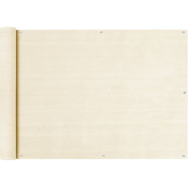 Parvekkeen suoja kerma 75x400 cm hdpe_1