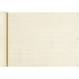 Parvekkeen suoja kerma 75x500 cm hdpe
