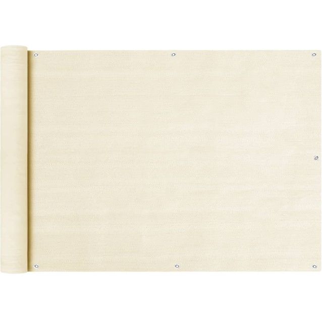 Parvekkeen suoja kerma 75x500 cm hdpe_1