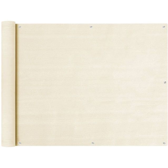 Parvekkeen suoja kerma 90x600 cm hdpe_1