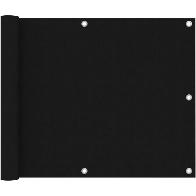 Parvekkeen suoja musta 75x600 cm oxford kangas_1