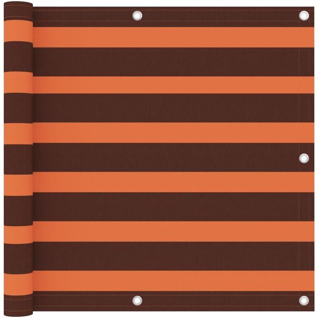 Parvekkeen suoja oranssi ja ruskea 90x500 cm oxford kangas_1
