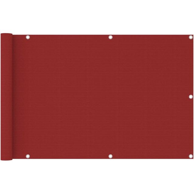 Parvekkeen suoja punainen 90x400 cm hdpe_1