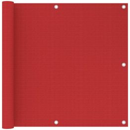 Parvekkeen suoja punainen 90x500 cm hdpe