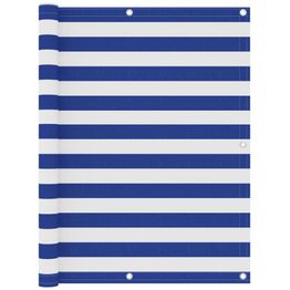 Parvekkeen suoja sinivalkoinen 120x400 cm oxford kangas