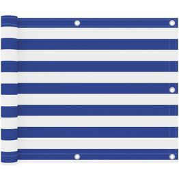 Parvekkeen suoja sinivalkoinen 75x500 cm oxford kangas